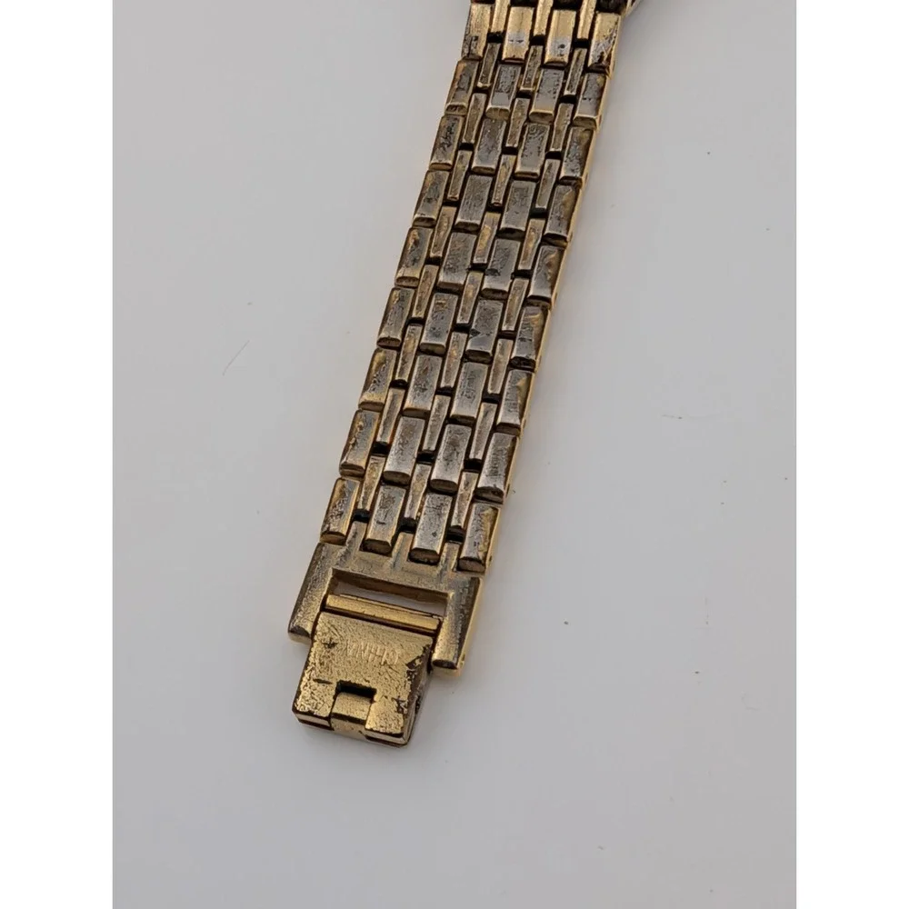 DMQ Watch Womens 22mm Gold Tone‎ Crystal Accents MOP Dial 6.5